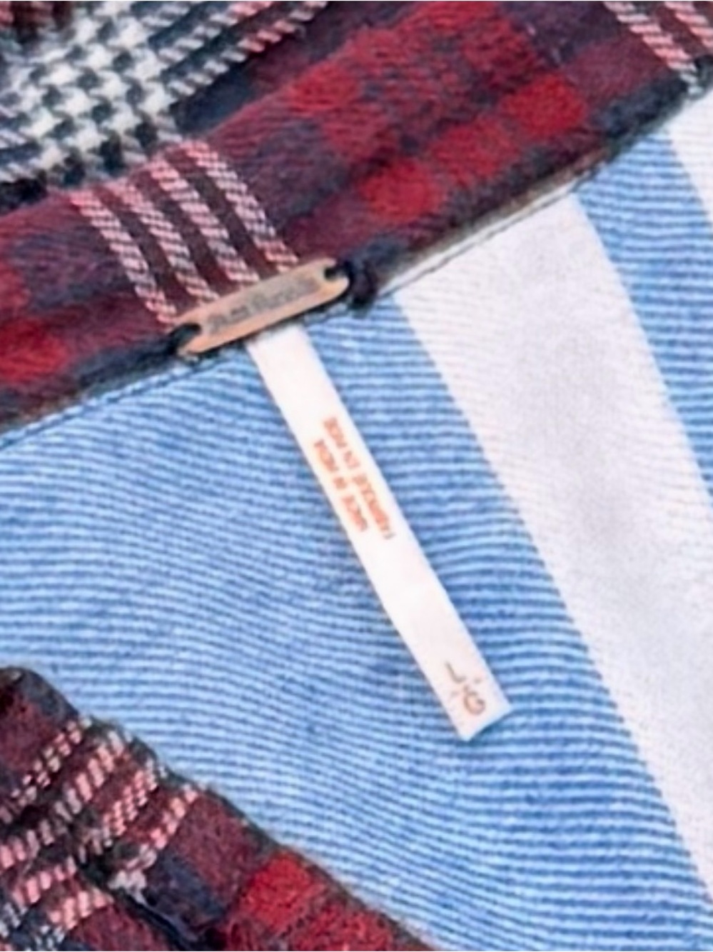 Free People Stevie’s Embellished Plaid Buttondown Boho Flannel - Picture 3 of 3